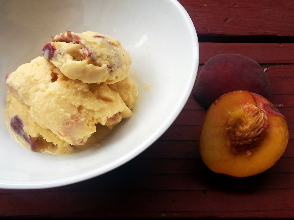 Peach Ice Cream Photo