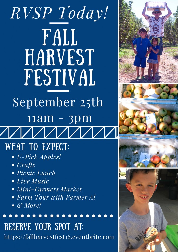 RSVP Today for our Fall Harvest Festival!