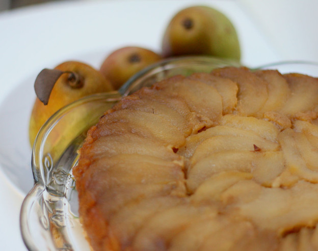 pear upside down cake